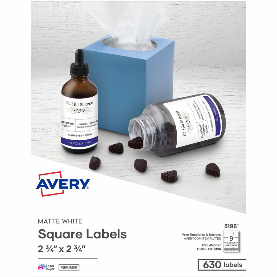 Avery 3-1/2" Diskette Labels, Matte White, 630 / Box — view 1