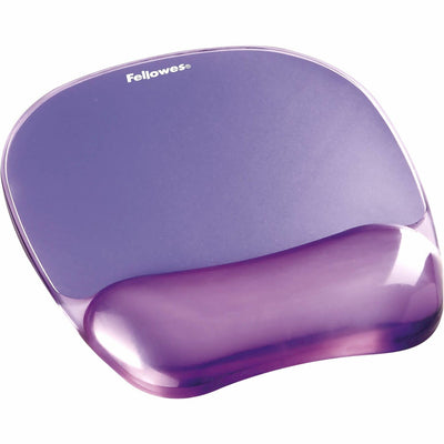 Fellowes Crystals Gel Mousepad/Wrist Rest, Purple, FEL91441