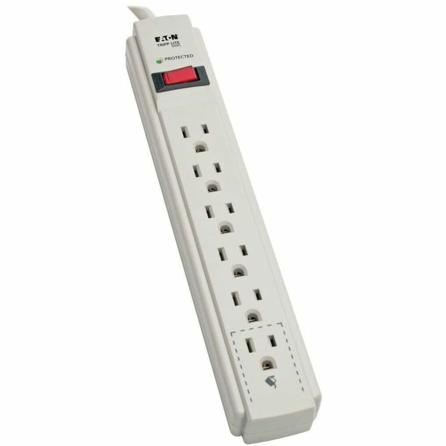 Eaton Tripp Lite series 6-Outlet Economy Surge Protectors, Gray, 20EA/CT — view 1