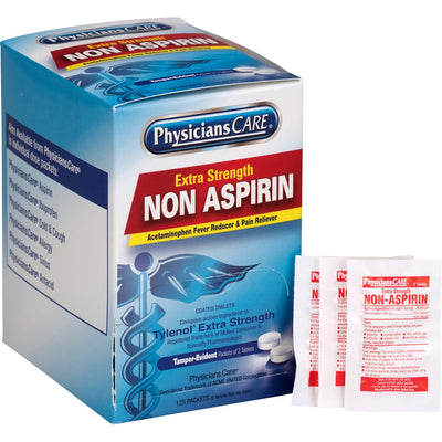 Acme United PhysiciansCare Single Dose Non-Aspirin Pain Reliever, 125 / Box — view 1