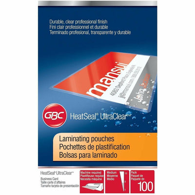 ACCO GBC HeatSeal UltraClear Laminating Pouches, 100 / Box, GBC3300371