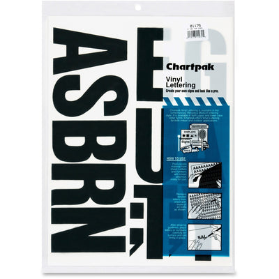 Chartpak Capital Letters, Black, 58 / Pack, CHA01175