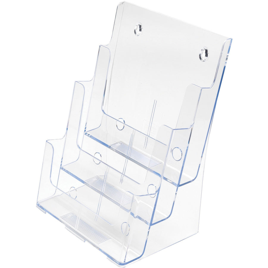 Deflecto Multi-Compartment DocuHolder, 9.50" x 12.62", Clear, Plastic, Magazine Size, DEF77301