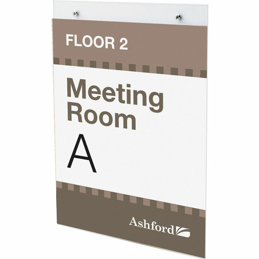 Deflecto Classic Image Wall Mount Sign Holder, 8.5" x 11", Clear, Plastic, DEF68201