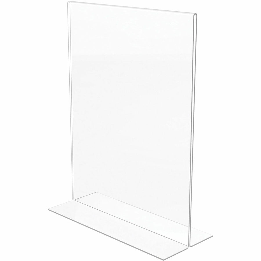 Deflecto Classic Image Double-Sided Sign Holder, 8.5" x 11", Clear, Plastic, Bottom Loading, DEF69201
