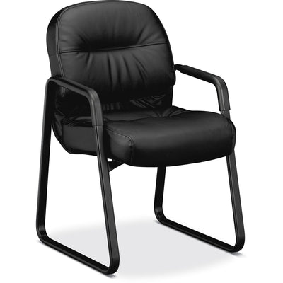 The HON HON Pillow-Soft Guest Chair, Leather, /CT — view 1
