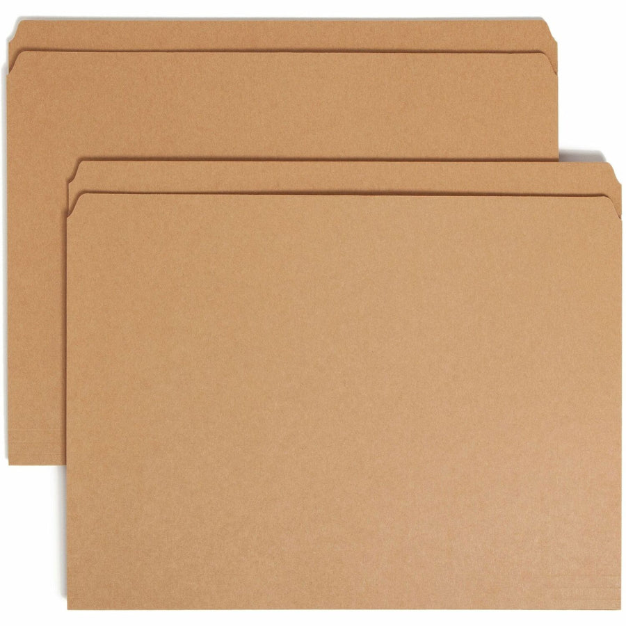 Smead File Folders with Reinforced Tab, 8.5" Width x 11" Length, Kraft, Straight, 1/2", 100 / Box, SMD10710