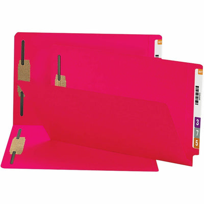 Smead Colored Straight Tab Cut Legal Recycled Fastener Folder, 8 1/2" Width x 14" Length, 50 / Box, SMD28740