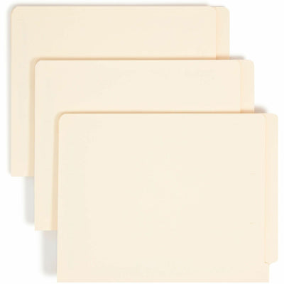Smead Straight Tab Cut Letter Recycled Fastener Folder, Manila, 8 1/2" Width x 11" Length, 50 / Box — view 1
