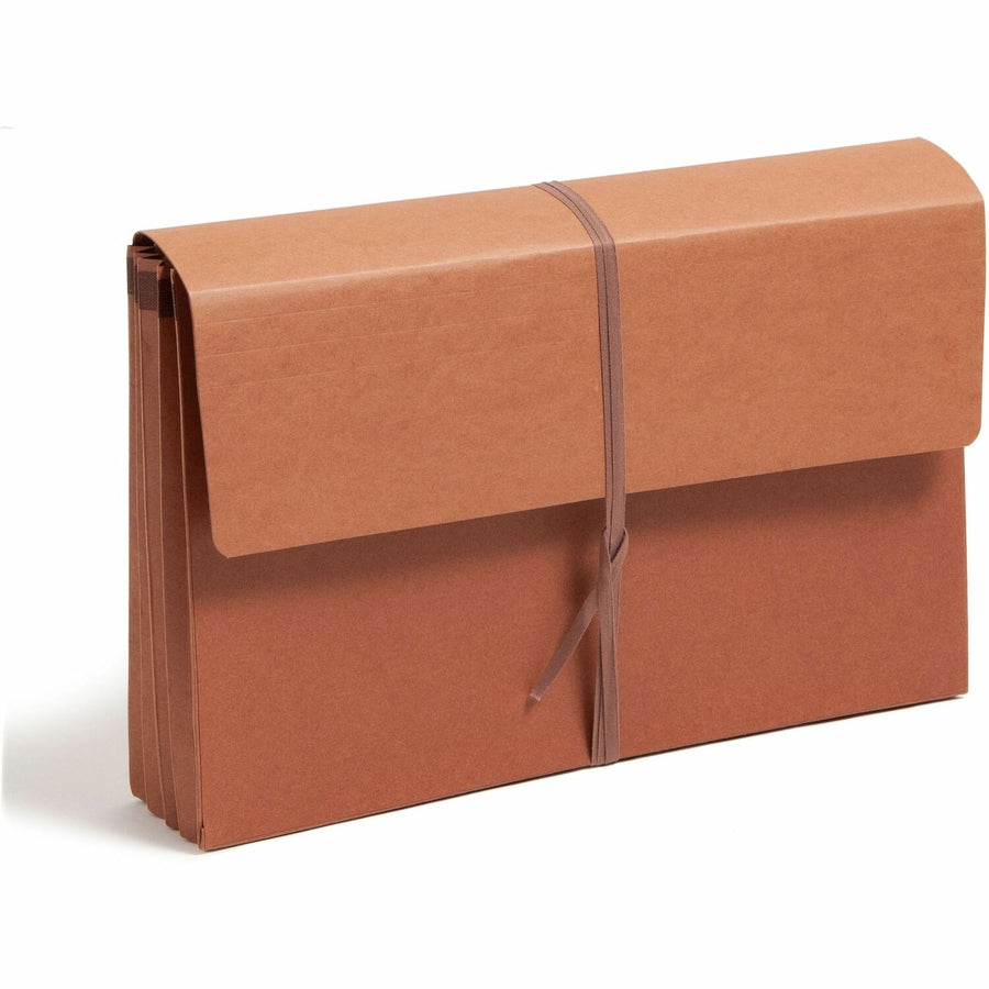 Smead Wallet with Flap and Cloth Tie Closure, 8.5" Width x 14" Length, Redrope, SMD71055