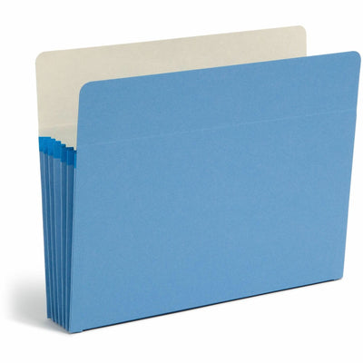 Smead Straight Tab Cut Letter Recycled File Pocket, Blue, 8 1/2" Width x 11" Length, SMD73235