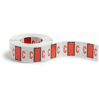 Smead BCCR Bar-Style Color-Coded Labels, Dark Orange, 1 Roll, SMD67073