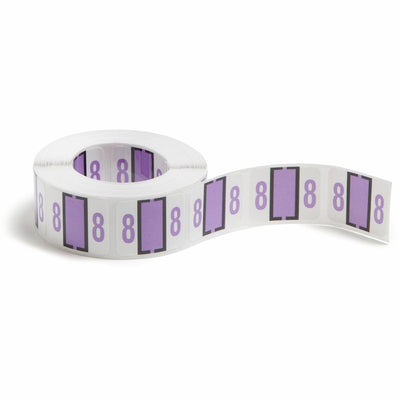 Smead BCCRN Bar-Style Color-Coded Labels, Lavender, 500 / Roll, SMD67378