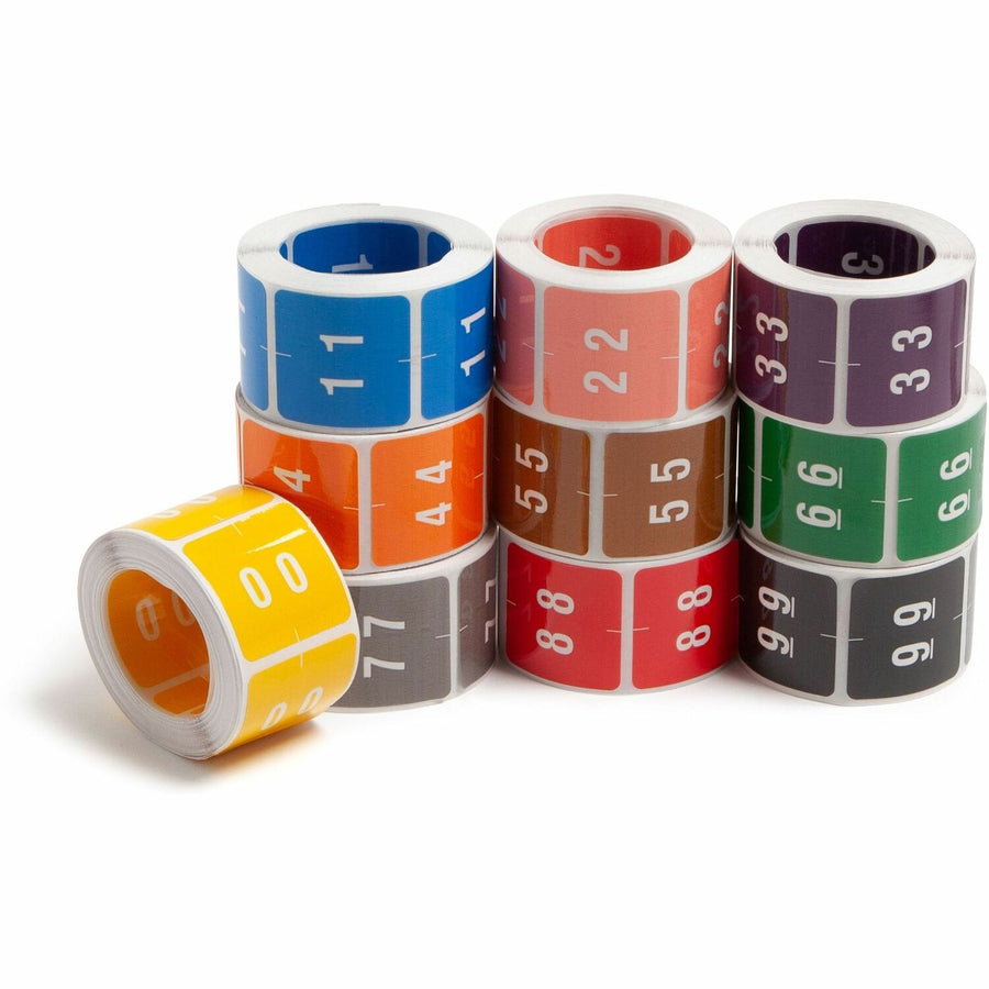 Smead DCC Color-Coded Numeric Labels, Assorted, 1 / Box, SMD67430