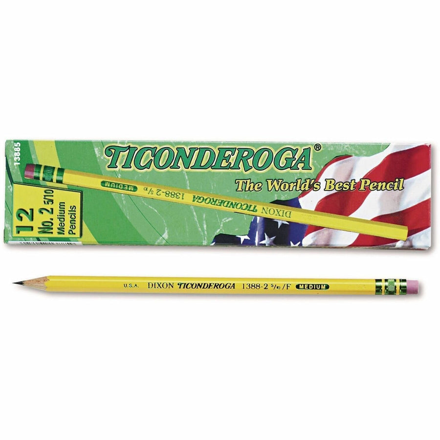 Ticonderoga No. 2.5 Pencils, Eraser, 1 Dozen, DIX13885