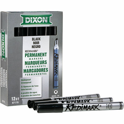 Dixon Ticonderoga RediMark Chisel Tip Permanent Markers, 1 Dozen, DIX87170