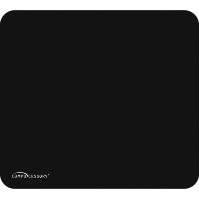 Compucessory Smooth Cloth Nonskid Mouse Pads, Black, CCS23617