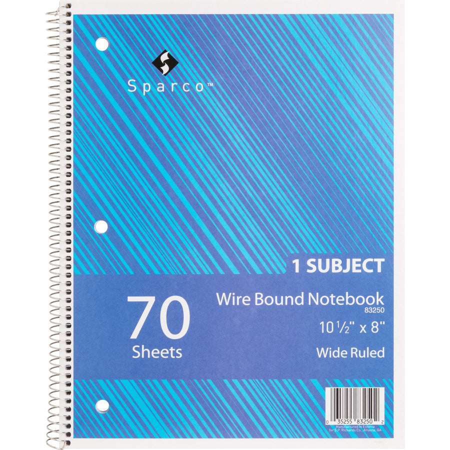 Sparco Quality 3HP Notebook, 8" x 10 1/2", 40EA/CT — view 1