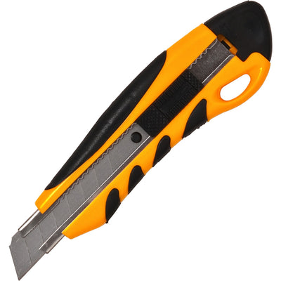 Sparco PVC Anti-Slip Rubber Grip Utility Knife, Yellow, SPR15851