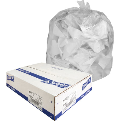 Genuine Joe Clear Trash Can Liners, 1 Carton, GJO01011