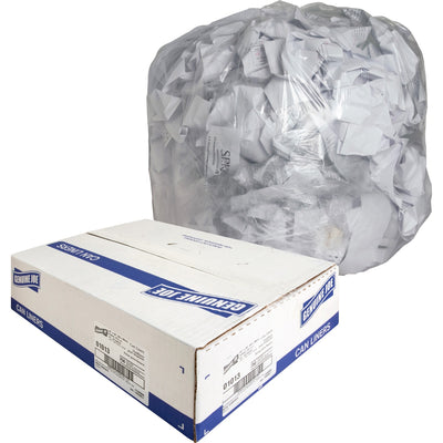Genuine Joe Clear Trash Can Liners, 1 Carton, GJO01013