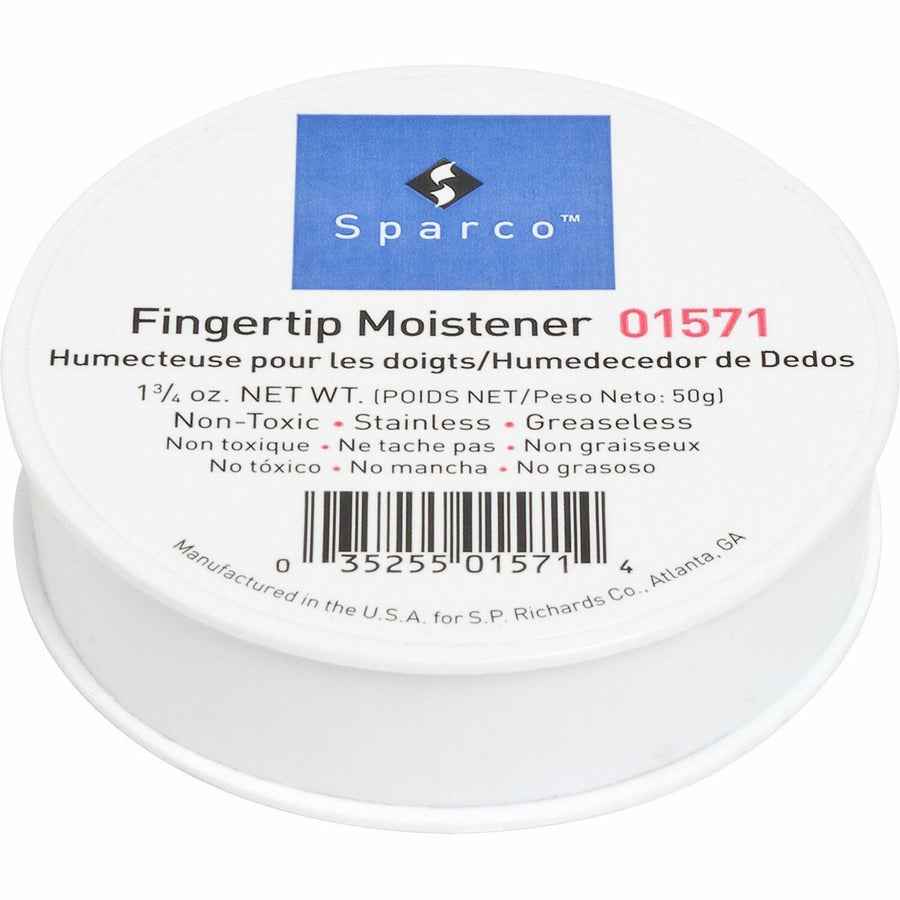 Sparco 1 3/4 Ounce Fingertip Moistener, White, Odorless, SPR01571