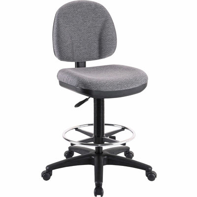 Lorell Millenia Series Adjustable Task Stool with Back, Gray, LLR80009