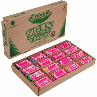 Crayola 16-Color Construction Paper Crayon Classpack, Multicolor, 400 / Box, CYO52-1617