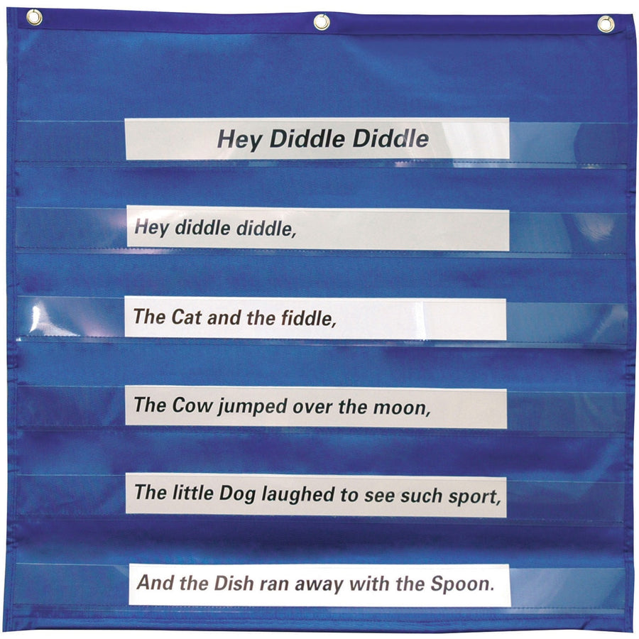 Pacon® Mini Pocket Chart, Blue, Nylon, PAC20080