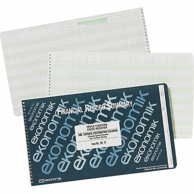Ekonomik Standard Size Triple Function Check Registry, 14.75" Width x 8.75" Length, 6EA/BX 6BX/CT — view 1