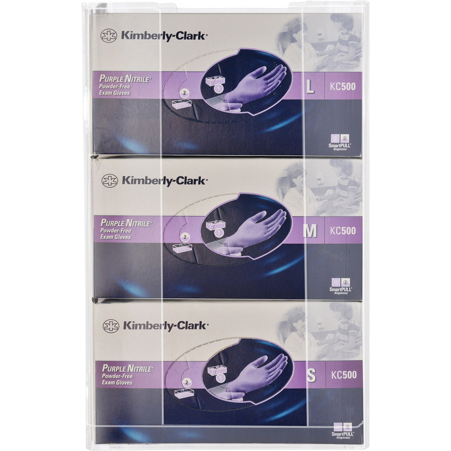 Kantek Triple Glove Box Dispenser, Clear, /BX 4BX/CT — view 1