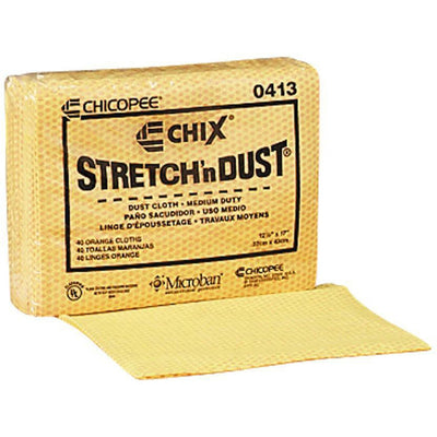 CHICOPEE Stretch'n Dust Dusting Towel, Orange, 10 / Carton, CHI0413