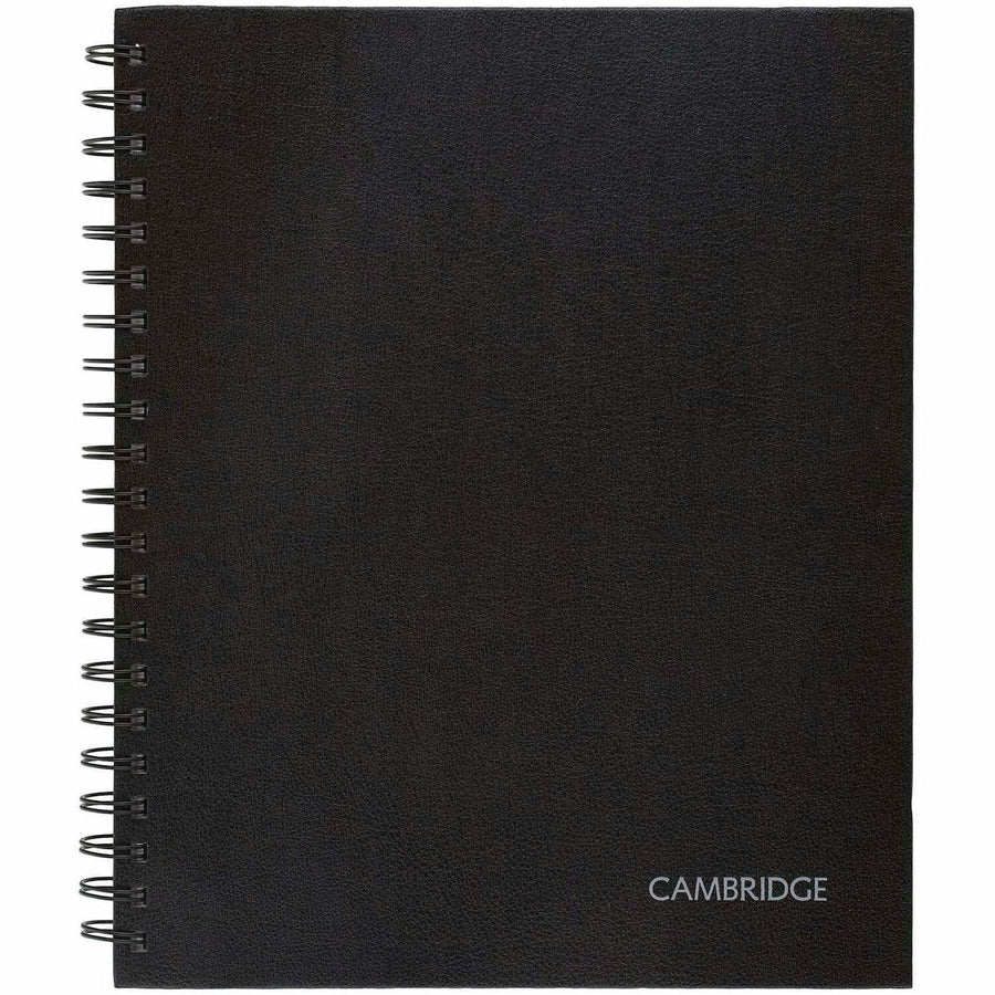 Mead Hardbound Business Notebook - Letter, 8.5" x 11", Linen, Wire Bound, 20 lb, 96, Bleed-free, MEA06100