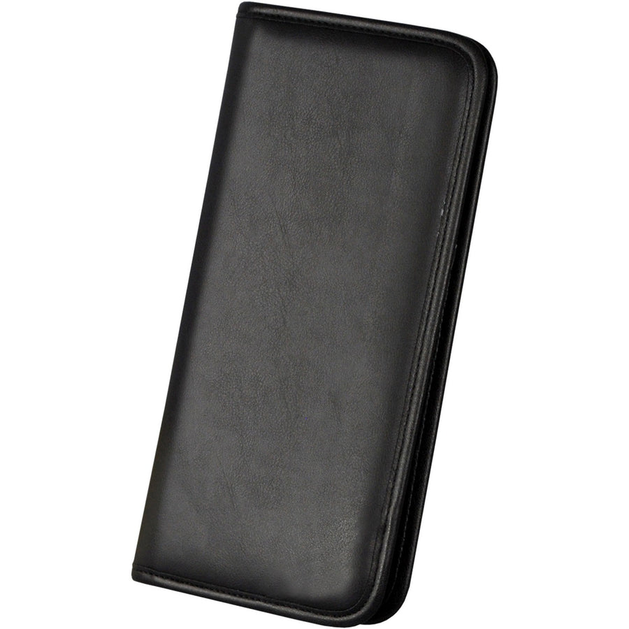 Samsill Sterling Business Card File, 4.8" x 10.1", Black, Vinyl, Stitched, Padded Cover, SAM80850