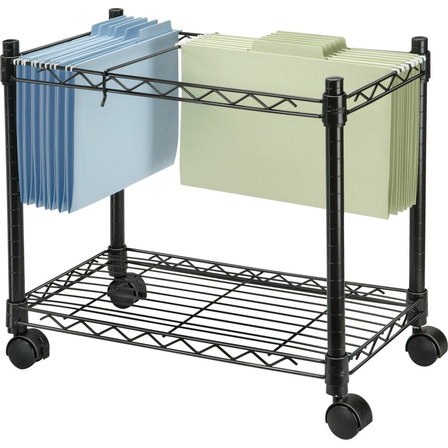 Fellowes High-Capacity Rolling File Cart, 24" x 20.50", Black, Steel, Recyclable, FEL45081