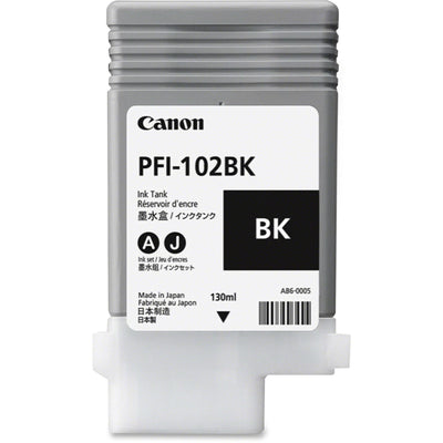 Canon PFI-102BK Original Inkjet Ink Cartridge - Black -, CNM0895B001AA