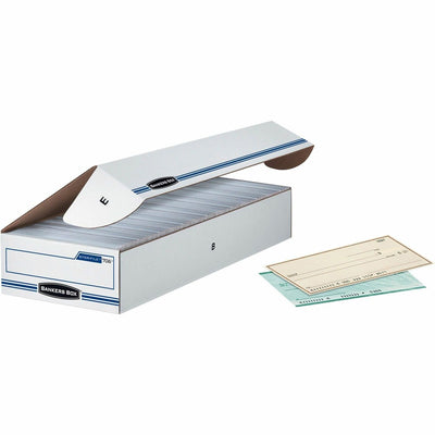 Fellowes Bankers Box STOR/FILE Check Storage Boxes, Blue, 12 / Carton — view 1