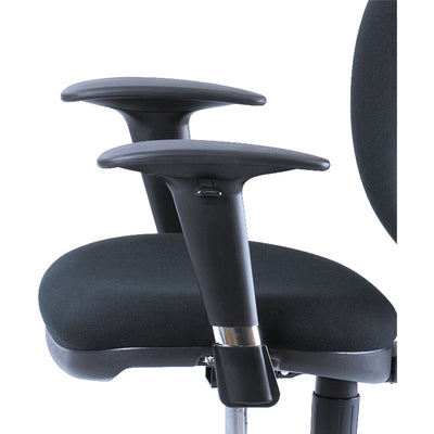 Safco Metro Chair Adjustable-height Arm Set, Black, 1 Pair, SAF3495BL