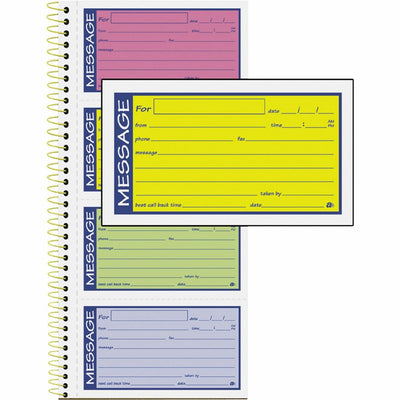 TOPS Adams 2-Part Carbonless Phone Message Books, ABFSC1153RB
