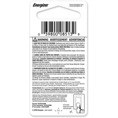Energizer 2450 Lithium Coin Battery, EVEECR2450BP