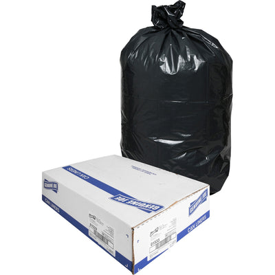 Genuine Joe Heavy-Duty Trash Can Liners, Black, 1 Carton, GJO01533