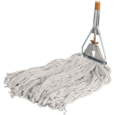 Genuine Joe Wood Handle Complete Wet Mop, /CT — view 1