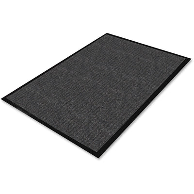 Genuine Joe Ribbed Indoor Wiper Mat, Charcoal, /CT — view 1