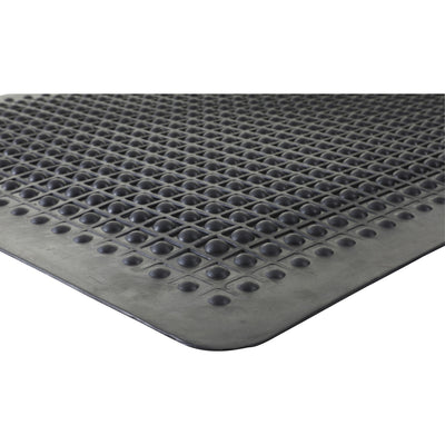 Genuine Joe Flex Step Rubber Anti-Fatigue Mats, Black, GJO70373