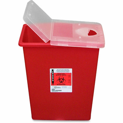 Covidien Kendall Sharps Containers with Hinged Lid, Red, 8 gal, CVDSSHL100980