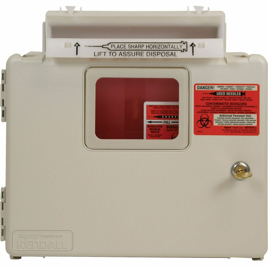 Covidien Sharpstar In-Room Sharps Container/Enclosure System, Beige, Plastic, Security Lock, CVDSWMU100609