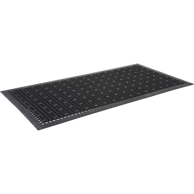 Genuine Joe Versa-Lite Anti-microbial Rubber Mat, Black, /CT — view 1