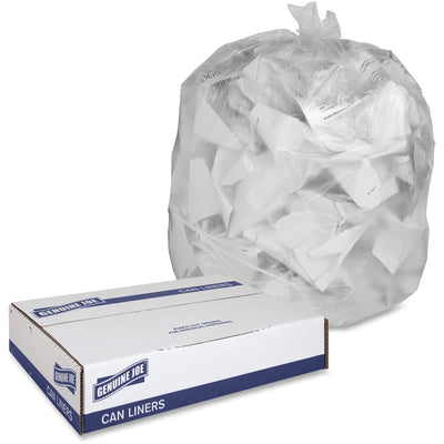 Genuine Joe Economy High-Density Can Liners, Translucent, 1000 / Carton, GJO70011