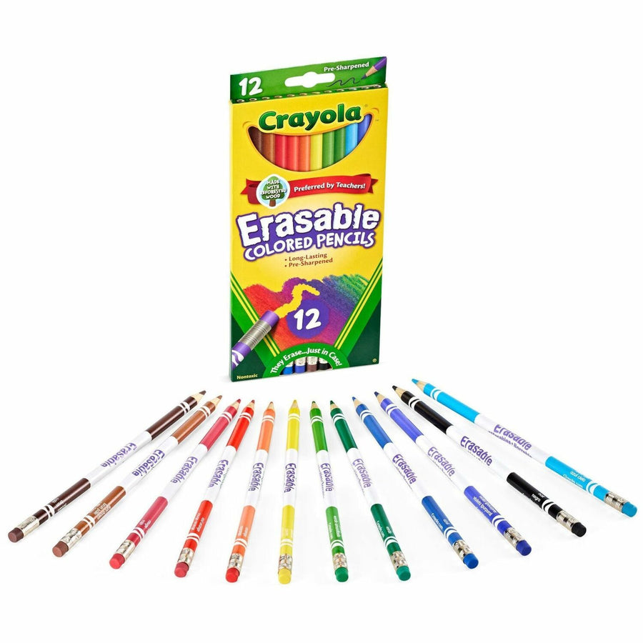 Crayola Erasable Colored Pencils, 12 / Set, CYO684412