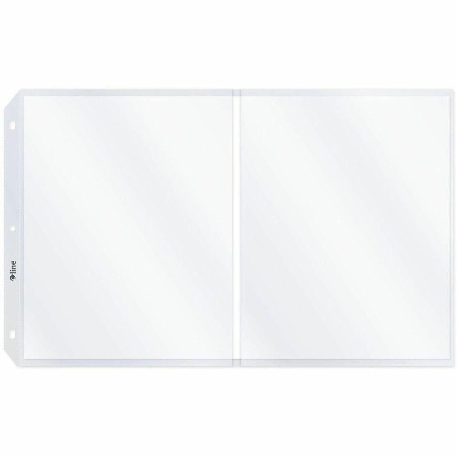 C-Line Panoramic Fold-Out Sheet Protectors, 8.5" Width x 11" Length, Clear, Polypropylene, Archival-safe, 25 / Box, CLI62237
